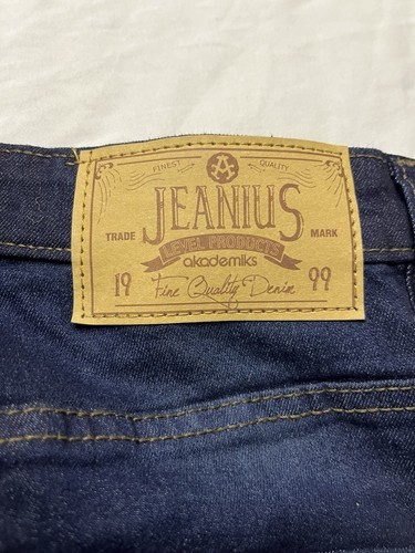 NWT Akademiks Jeanius Jeans Men’s 36x34 Blue Denim Loose Straight Pants Item image 6