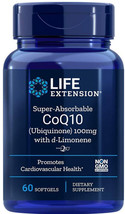 Super Absorbable CoQ10 (Ubiquinone) Heart Health 100mg 60 Sgel Life Extension - £18.87 GBP