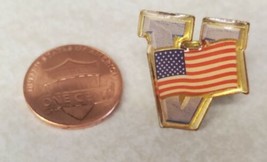 Vintage Victory American Flag USA Lapel Hat Pin Pinback - $16.63