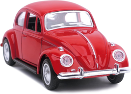 1/32 Scale Diecast For Volkswagen Beetle Bug Vintage Metal Pull Back Car Red - £14.26 GBP