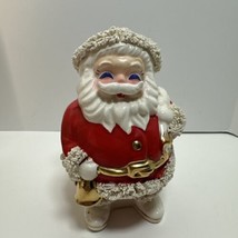 Vintage 1960 Ceramic Spaghetti Trim Santa Saver Christmas Bank Japan 6.5... - £39.46 GBP