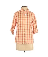 Pendleton Orange Cotton Plaid Print Long Sleeve Pocket Button Down Shirt - $34.63 CAD
