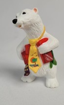 Vintage Polar Bear Christmas Ornament Tropical Tie 3&quot; Dad Present 1987 - £7.09 GBP