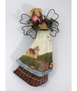 Girl Angel with Wire Wings 9 in Figurine Wall Hanging - $12.95