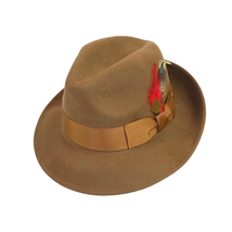 Men's Milani Wool Fedora Hat Soft Crushable Lined FD219 Pecan Brown image 3