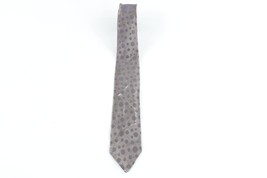 Vintage 40s 50s Rockabilly Distressed Silk Polka Dot 5 Fold Neck Tie Wed... - $19.75