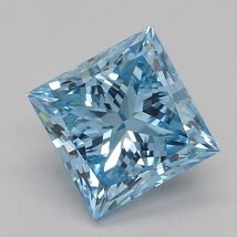 Blue PRINCESS Fancy Vivid Blue 1.03 Cts VS1 Lab Grown CVD Diamond for Ring - $599.00