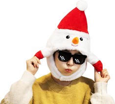 Snowman plush warm hat Christmas Carnival Birthday Party Dressing Headwe... - £35.43 GBP