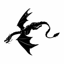 Dragon Wall Sticker-Fantasy Animal Dragon Flying-Custom Color Wall Decor... - $99.00