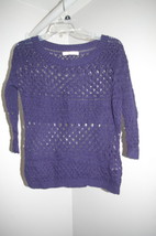 Old Navy Crochet Mesh Open Weave Summer Sweater Juniors Size S - £9.59 GBP