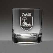 Cahill Irish Coat of Arms Tumbler Glasses - Set of 4 (Sand Etched) - £54.18 GBP