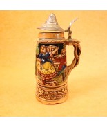 Vintage Toyo Stein metal lid wooden base Japan Wind Up Musical Beer mug ... - £23.38 GBP