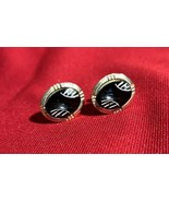 Vintage Black Lucite Gold Tone Cuff Links Lot J92 - €9,62 EUR