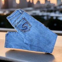 Silver Boyfriend Skinny Jeans Womans Size 26x29 Distressed Embroidered Q3 - $22.28