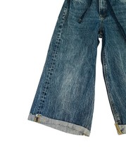 Zara Women’s Wide Leg Cropped Jeans EUR 32 US 0 High Rise Made in Turkey image 9