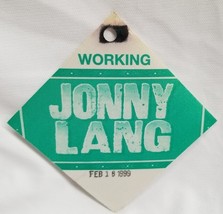 JOHNNY LANG - VINTAGE 1999 TOUR ORIGINAL CONCERT TOUR CLOTH BACKSTAGE PASS - $10.00