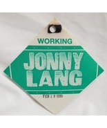 JOHNNY LANG - VINTAGE 1999 TOUR ORIGINAL CONCERT TOUR CLOTH BACKSTAGE PASS - $13.67 CAD