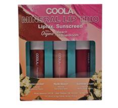 COOLA Organic Tinted Mineral Lip Balm Trio with SPF 30 - EXP 07/2026 - $38.60