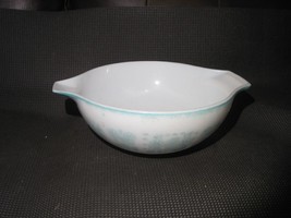 PYREX Turquoise BUTTERPRINT ROOSTER Amish round mixing/Nesting Bowl 4 Qt. - $94.05
