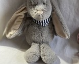 Argento SC Plush warming Buddy Grey Gray Bunny Rabbit Super Soft lovey F... - $23.71