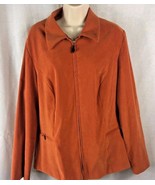 Jessica Howard womens orange jacket shirt coat sz 18 zippered zip up sue... - £11.67 GBP