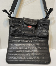 Nuby Black Quilted Multi Compartment Stroller CarSeat Back Accessory Bag 16 x 14 - £20.14 GBP