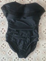 Kona Sol™ ~ Women&#39;s Small (4-6) ~ Black/AF543 ~ One Pc. Swimsuit ~ No St... - $26.18