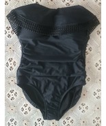 Kona Sol™ ~ Women&#39;s Small (4-6) ~ Black/AF543 ~ One Pc. Swimsuit ~ No St... - $35.80 CAD