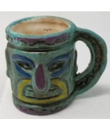 Hawaiian Tiki Shot Glass Tropical Ceramic Handle 1960s - $11.35