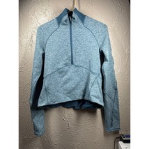 Lululemon Always Alert Half Zip Heathered Petrol Blue Jacket Womens Size 6 - $1,232.07 MXN