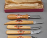 New Old Stock Bracht Germany Carving Knife Wood Working 5 Piece Set - £74.03 GBP