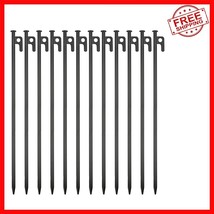 12 Unbreakable Camping Stakes - 16-inch Forged Steel Tent Anchors for St... - $41.57