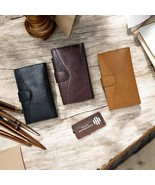 Handmade Full-Grain Men&#39;s Leather Wallet: Trifold Slim Card and Phone &amp; ... - $1,895.83 MXN