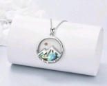 Your Faith Can Move Mountains Disc Necklace Pendant Mustard Seed Sterlin... - $16.99
