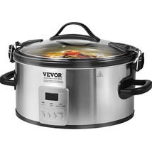 VEVOR Slow Cooker, 6QT 240W Electric Slow Cooker Pot with 3-Level Heat Settings - $93.09