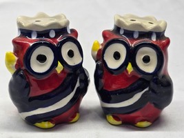 Vintage Regal Owl Mini Salt &amp; Pepper Shaker Set - Farmhouse Country Bird... - $7.68