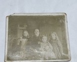 Antique Vintage Cabinet Card Photograph Older Woman Children KG JD - $9.89
