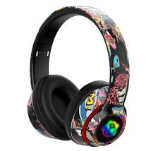 Graffiti Wireless Headphones Led Illuminated Gaming Headset For Phone Co... - £28.26 GBP+