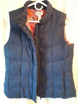 LILLY PULITZER Navy Blue Goose Down Vest Womens Size M - £28.86 GBP