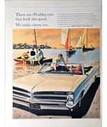 Pontiac Wide Track Sailboat Beach Sand Sailboats Sailing-1965 Vintage Pr... - $9.63