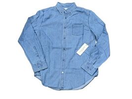 Five Four Men’s Denim Button Down Long Sleeve Shirt Size Small NEW WITH ... - $397.20 MXN