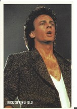 ⭕VTG card pocket calendar 1986 RICK SPRINGFIEL Portugal group music singer - $73.65 MXN