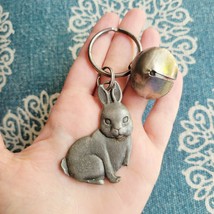 Vintage Bunny Rabbit Bell Keychain - $29.99
