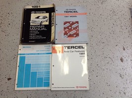 1991 TOYOTA TERCEL Service Shop Repair Workshop Manual SET W EWD + AC Fe... - $90.91