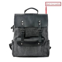 M030 Hot New Multifunction Fashion Men Backpack Vintage Canvas Backpack Leather  - £126.23 GBP