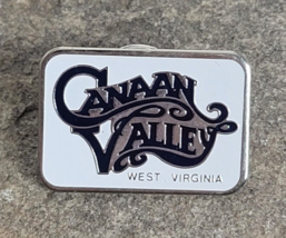 Canaan Valley Vintage Travel Souvenir Enamel Ski Lapel Hat Pin West Virginia - £15.84 GBP