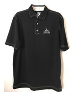 FOOTJOY Golf Shirt Men&#39;s L Athletic Fit Black Southern Oaks Logo - £15.47 GBP