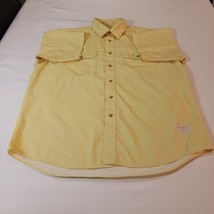 Bob Timberlake Build To Last Men's Yellow Cotton Short Sleeve Pockets Size Large image 10