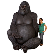 Jumbo Silver Back Gorilla Over Size Statue - $5,848.83