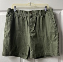 Land End Hiking Shorts Womens Plus Size 16 Olive Drab Green Cotton Elastic Waist - £14.91 GBP